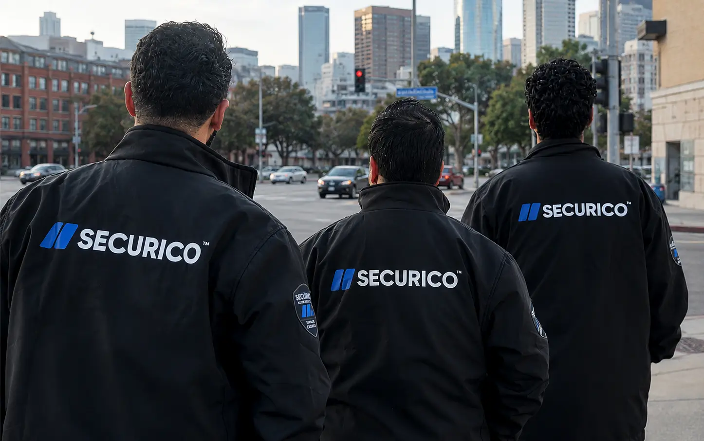 SECURICO unarmed security guard on post in Compton, CA
